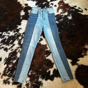 Pacsun Kendal and Kyle two tone jeans.